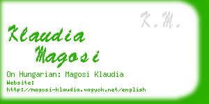 klaudia magosi business card